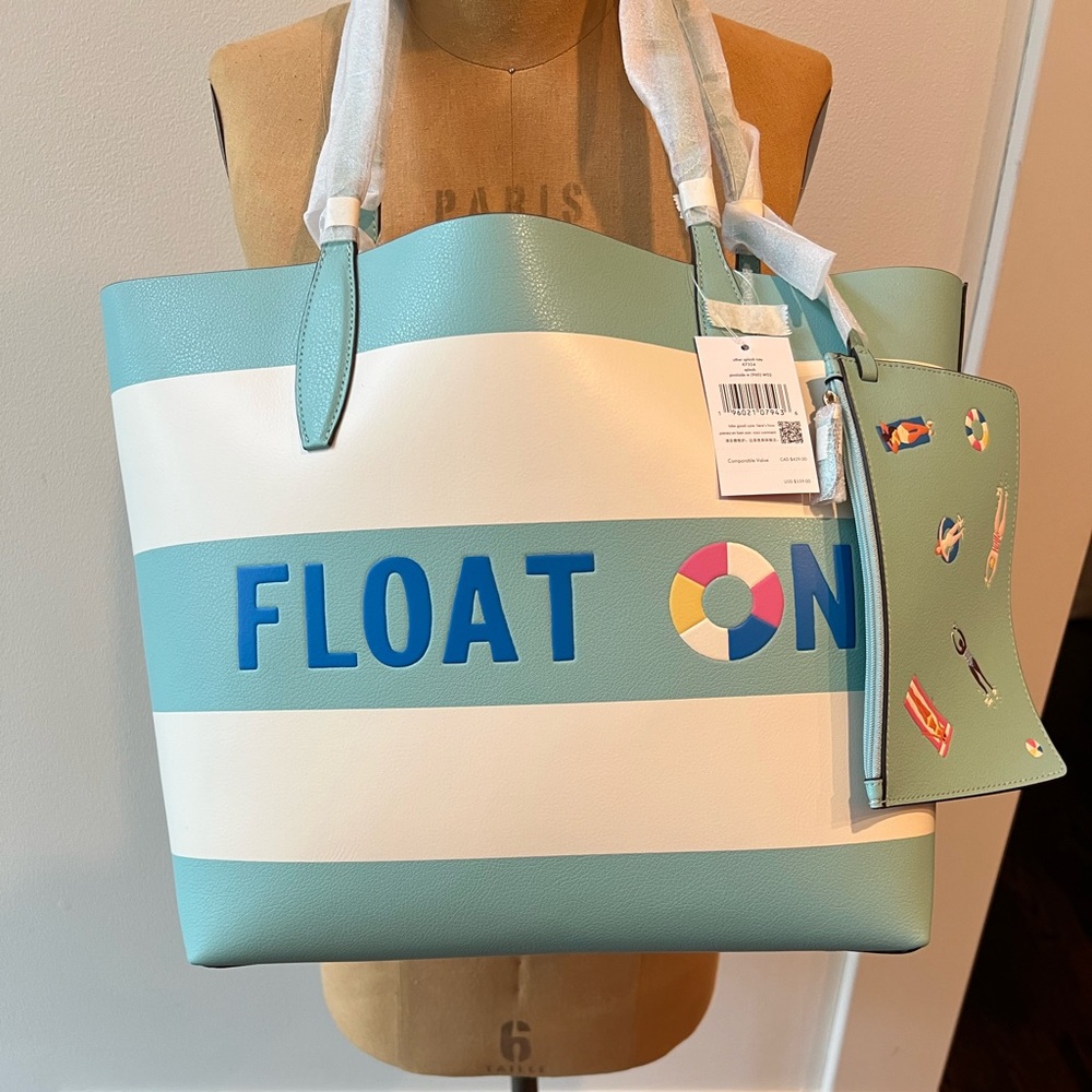 Kate Spade - NWT Splash Poolside Reversible Tote with zip pouch